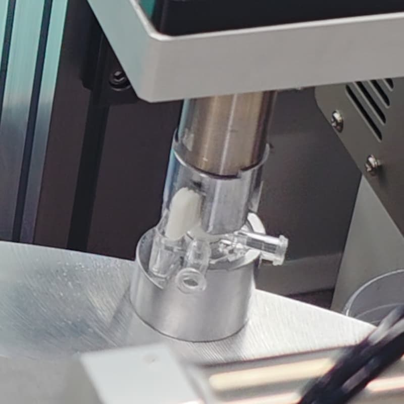 Valve core pressing and angle positioning station for three-way valve automation line